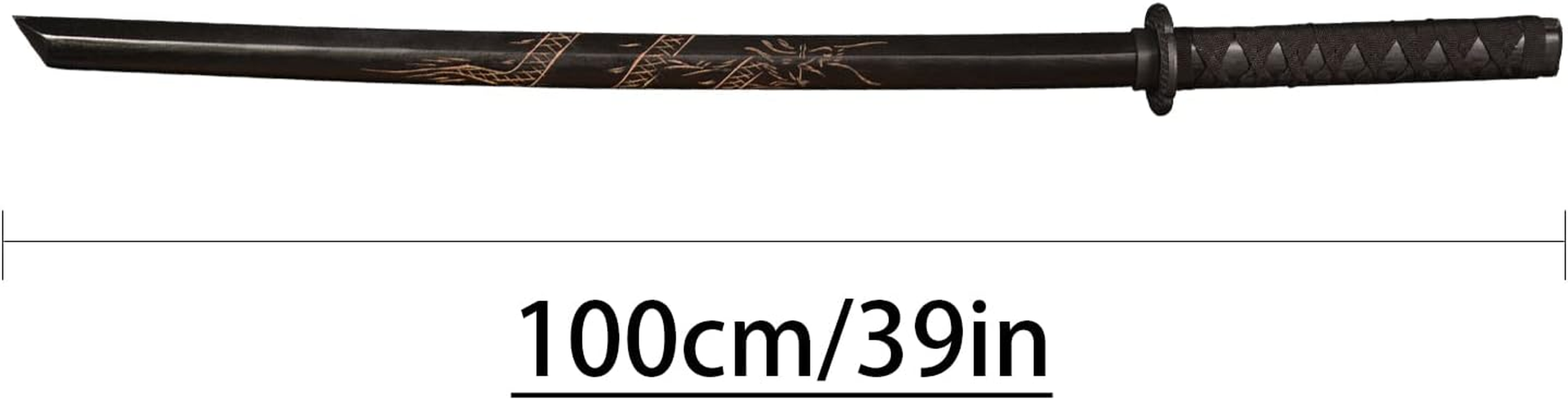 Wooden Sword Practice, Kendo Practice, Black Wood Color, 39 Inches, 45 Inches, Multiple Styles to Choose From image number 6