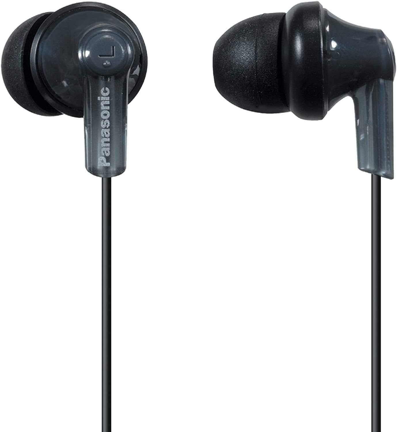 Panasonic Ergofit In-Ear Earbud Headphones with Dynamic Crystal Clear Sound, Black (RP-HJE120PPK)