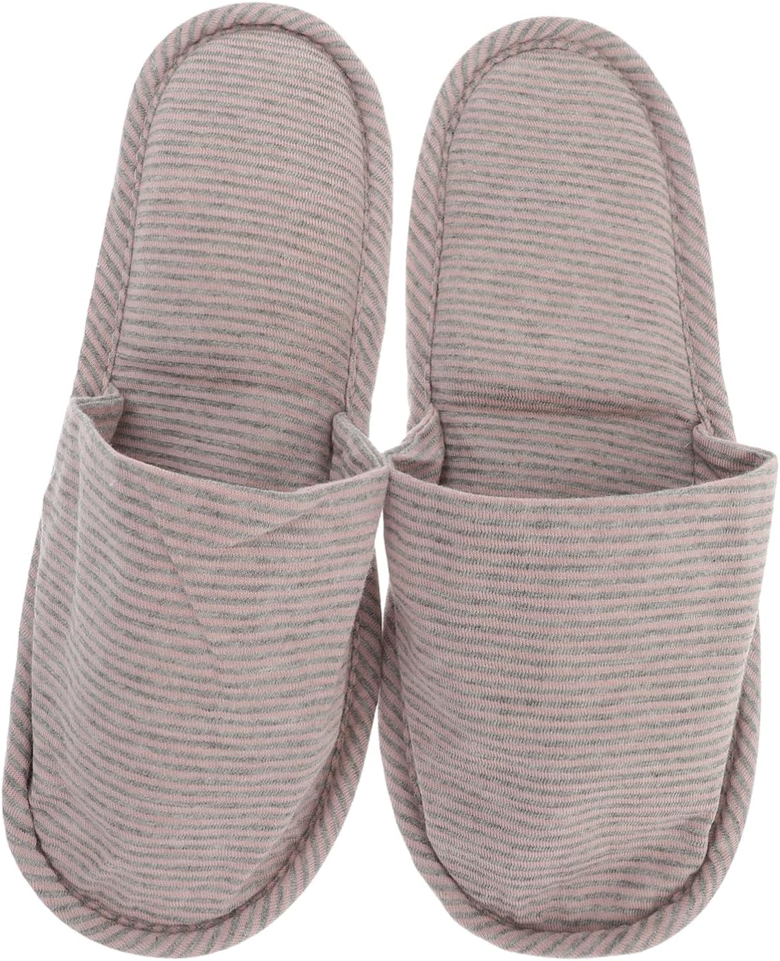 1 Pair Portable Foldable Slippers Storage Bag Lightweight Cotton Slippers Open Toe Soft Sole Suitable for Hotel and Travel White image number 6