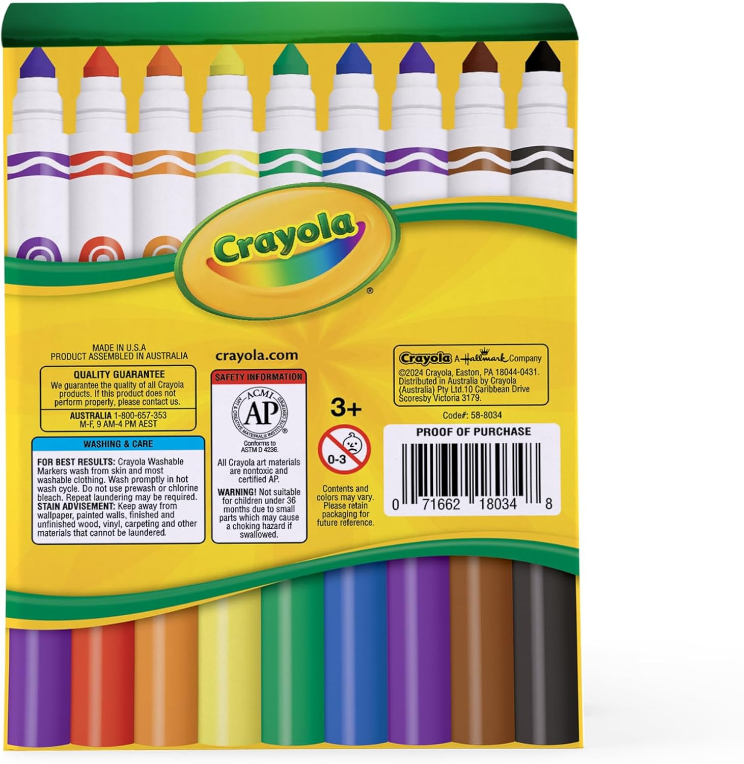 Crayola Ultra Clean Washable Broadline Markers Sharepack, 32 Count image number 4