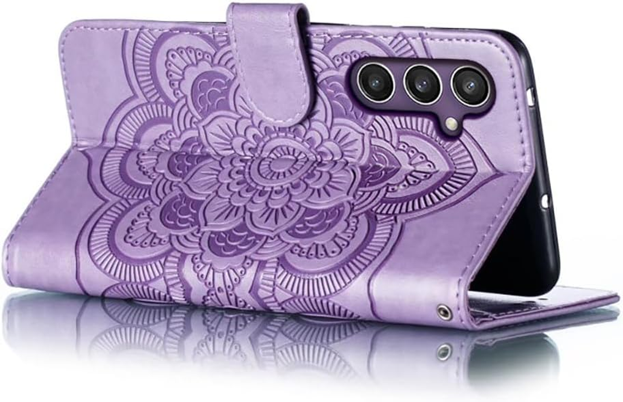 Shingtomua for Samsung Galaxy A13 5G/A04S Case Wallet with Card Holder Kickstand Magnetic Soft Leather Flip Fold Case for Samsung A13 5G Cover (Purple) - Pink image number 6