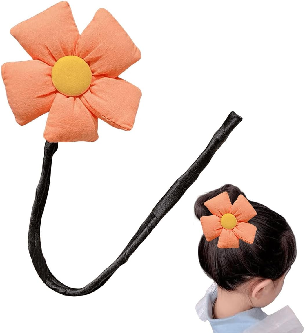 Traziewell Bun Maker Flower Hair Bun Maker Women'S Doughnut Hair Bun Maker Hair Styling Tool Hair Bun Shaper Set for Children Girls Women 0208 image number 2