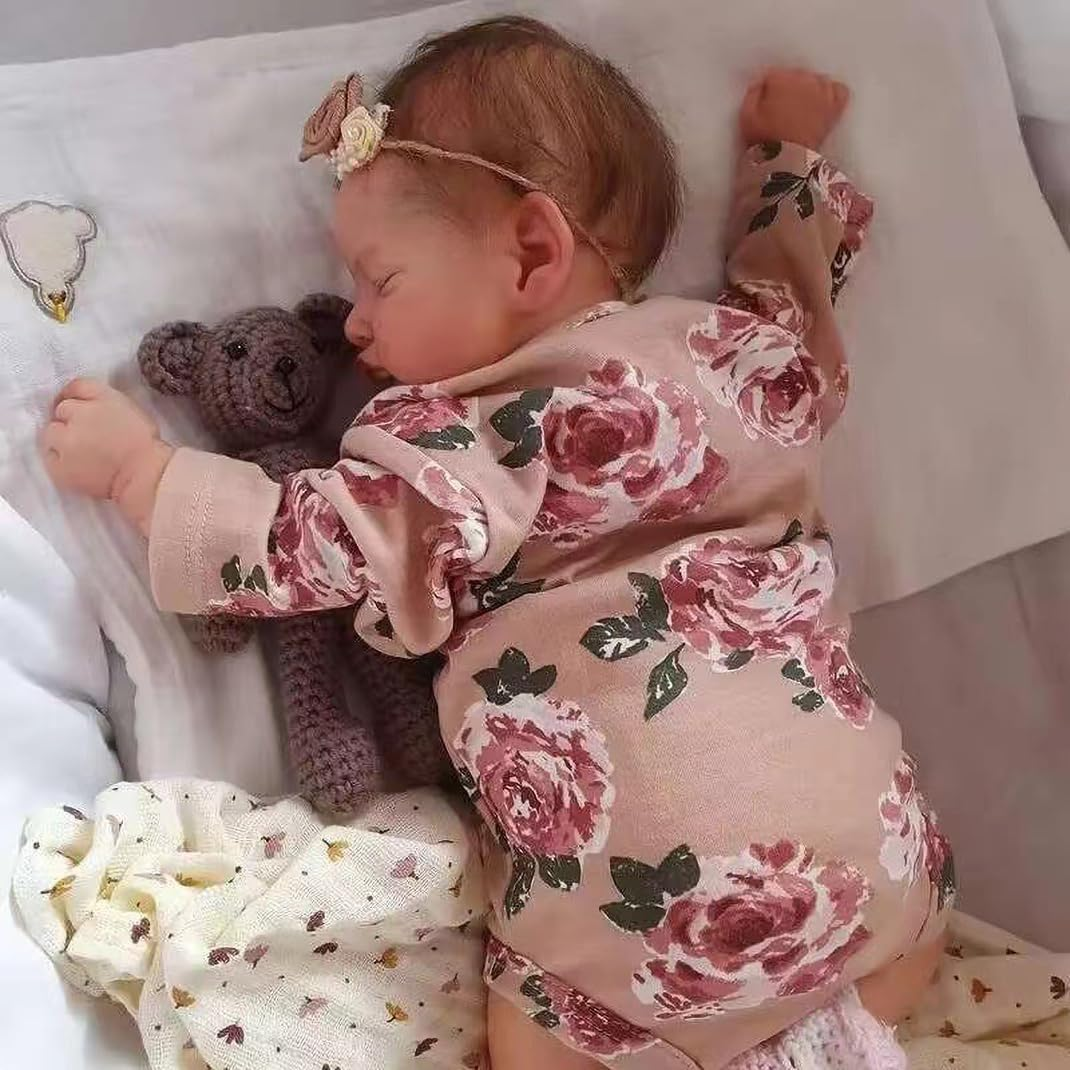 Lifelike Reborn Doll, 19 Inches 49 Cm Reborn Doll, Handmade Soft Full Body Silicone Baby, Cute Realistic Newborn Baby Doll for Boys and Girls, Full Body Washable Holiday Present image number 4