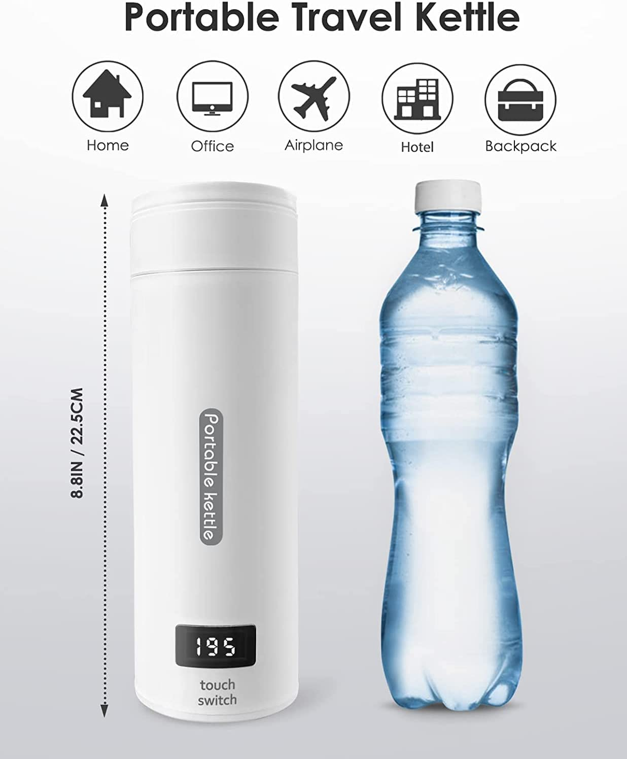 Small Electric Tea Kettle Travel Portable Mini Coffee Kettle, with 4 Variable Presets, Personal Hot Water Boiler 304 Stainless Steel with Auto Shut-Off & Boil Dry Protection, Bpa-Free(Au PLUG) image number 4