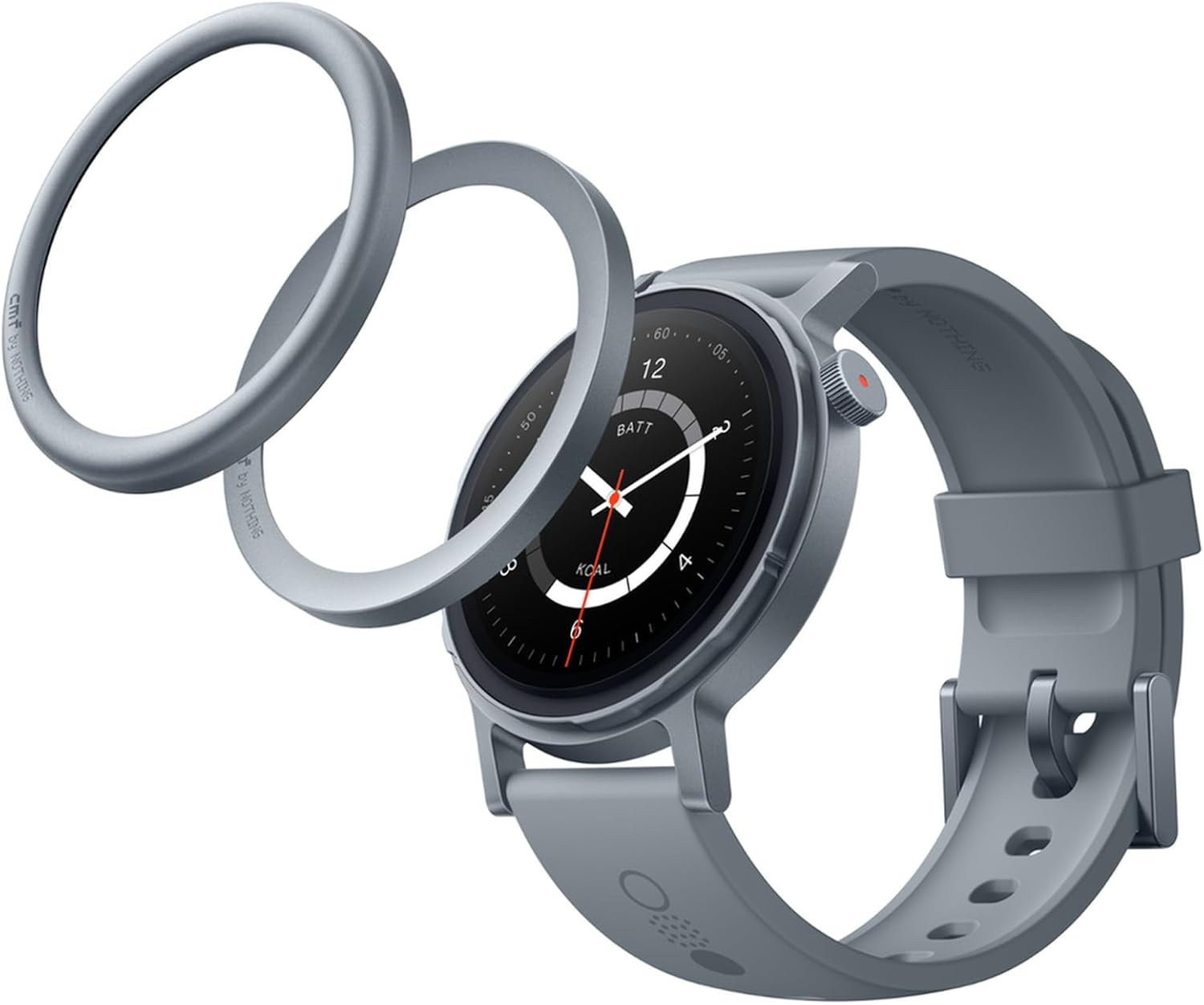 2025 New CMF by Nothing Watch Pro 2 Smartwatch, Fitness Tracker with Heart Rate, Monitoring,120 Sports Model, Bluetooth Calls with AI Noise Reduction, IP68 Waterproof with GPS for Android Ios Ash Grey