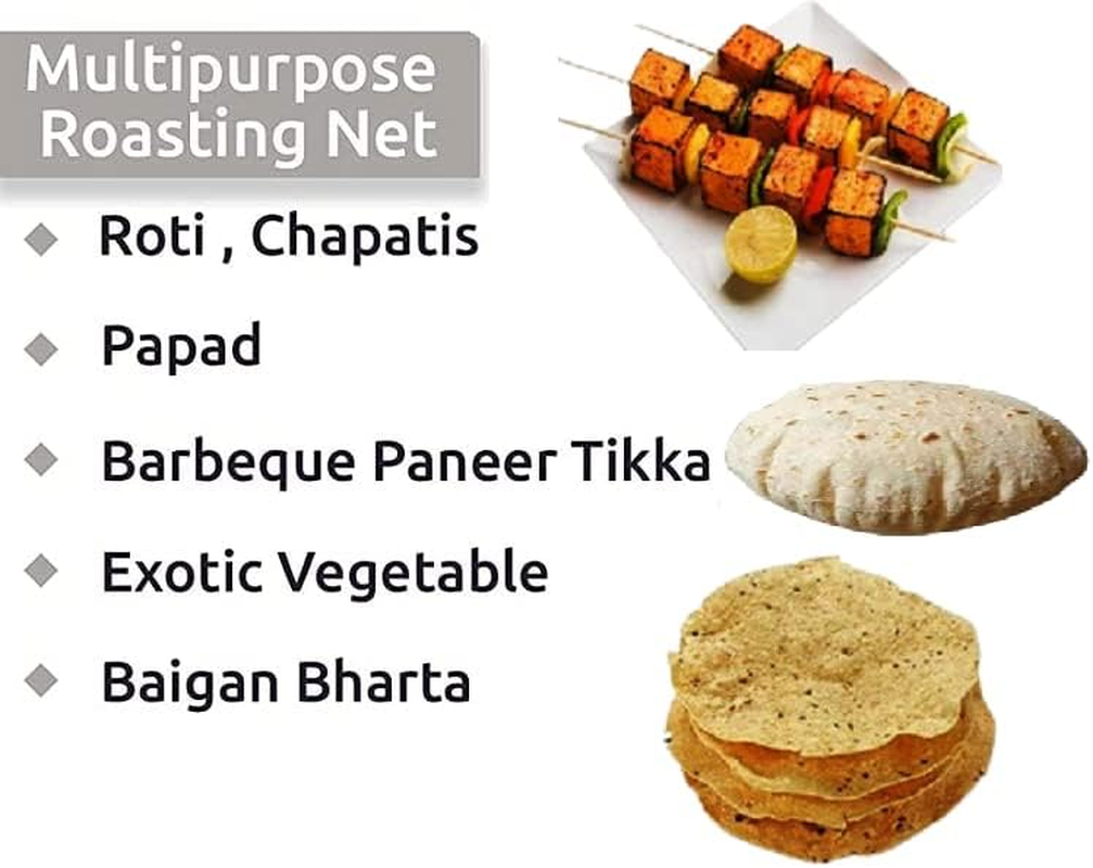 Billion Deals Stainless Steel round Roti Grill, Dia-9 Inches, Multi-Purpose for Roti Jali, Papad, Chapathi, Cooling Rack image number 2