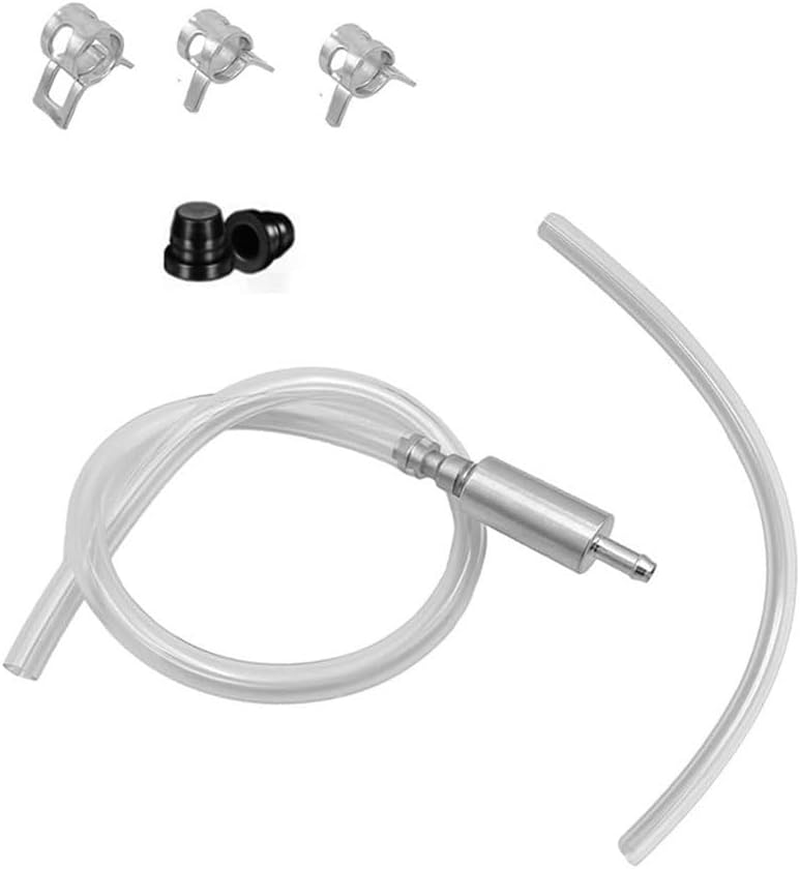 XINYUICEAN 1Pcs Brake Bleeder Hose, Motorcycle Brake Bleeder Kit with Nozzle Cap & Clamp, One Way Check Valve Tube Bleeding Tools for Hydraulic System Bleeding, Car Clutch Fluid Replacement Hose image number 4