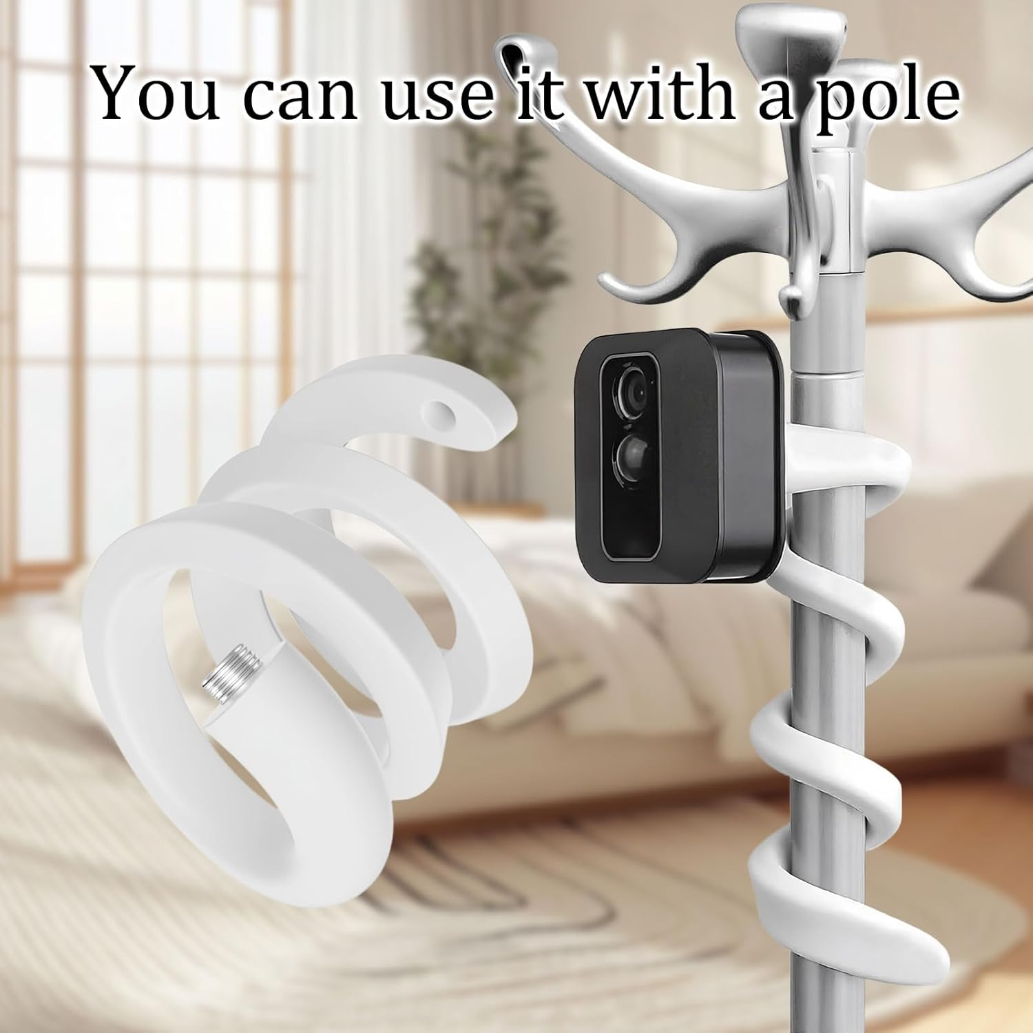 Baby Monitor Stand, No Need to Drill Baby Monitor Mount, Flexible and Can Be Fixed on the Baby Bed Frame or Furniture, Universal Baby Monitoring Camera Stand image number 2