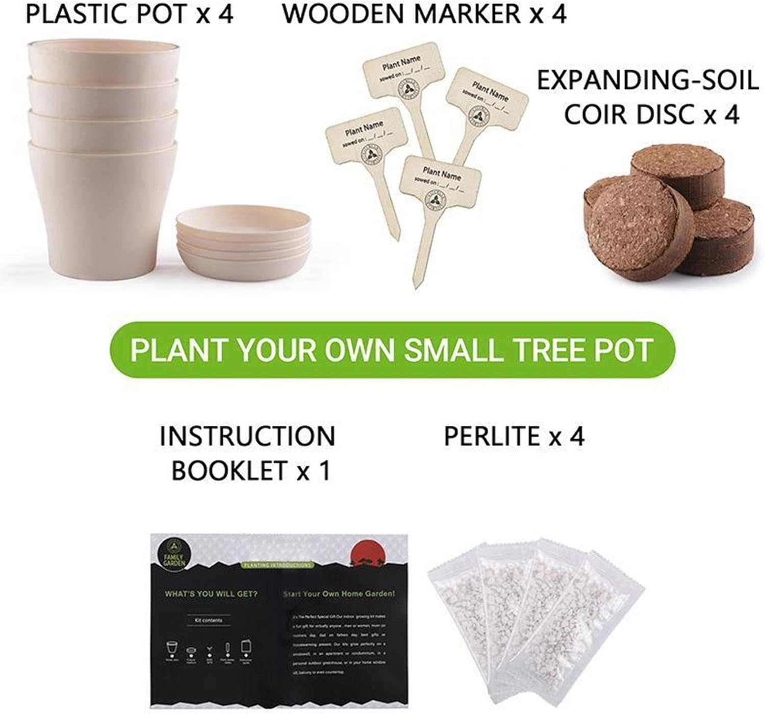 Mini Bonsai Herbs Growing Kit, Indoor Herb Plant Planting Kit, Novice Gardening Growth Kit, Indoor Plant Growing Starter Kit, DIY Kitchen Grow Kit for Women & Men image number 6