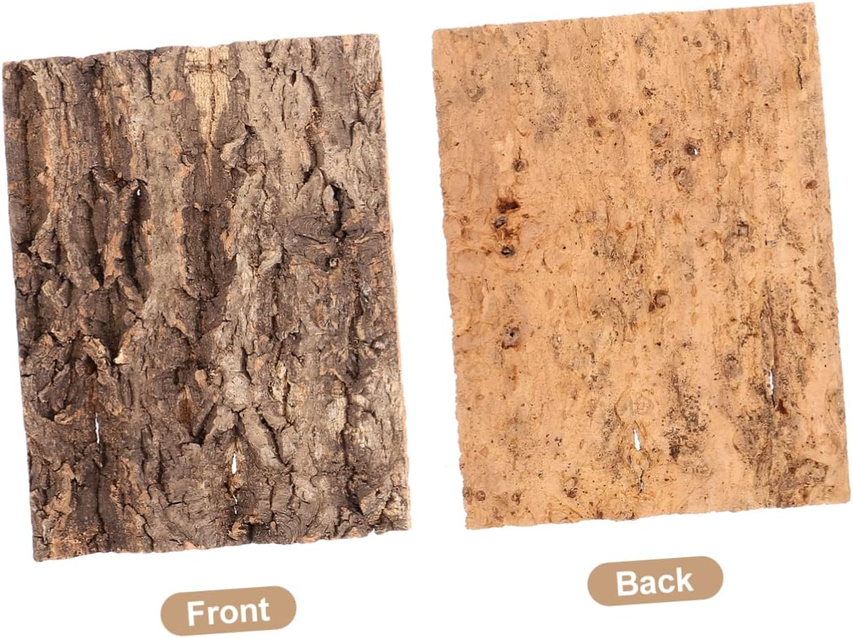 Outanaya 2Pcs Natural Reptile Bark Hide Decor for Terrarium Safe Climbing Platform for Snakes Lizards Turtles and Bearded Dragons and Creative Landscape Decoration image number 1