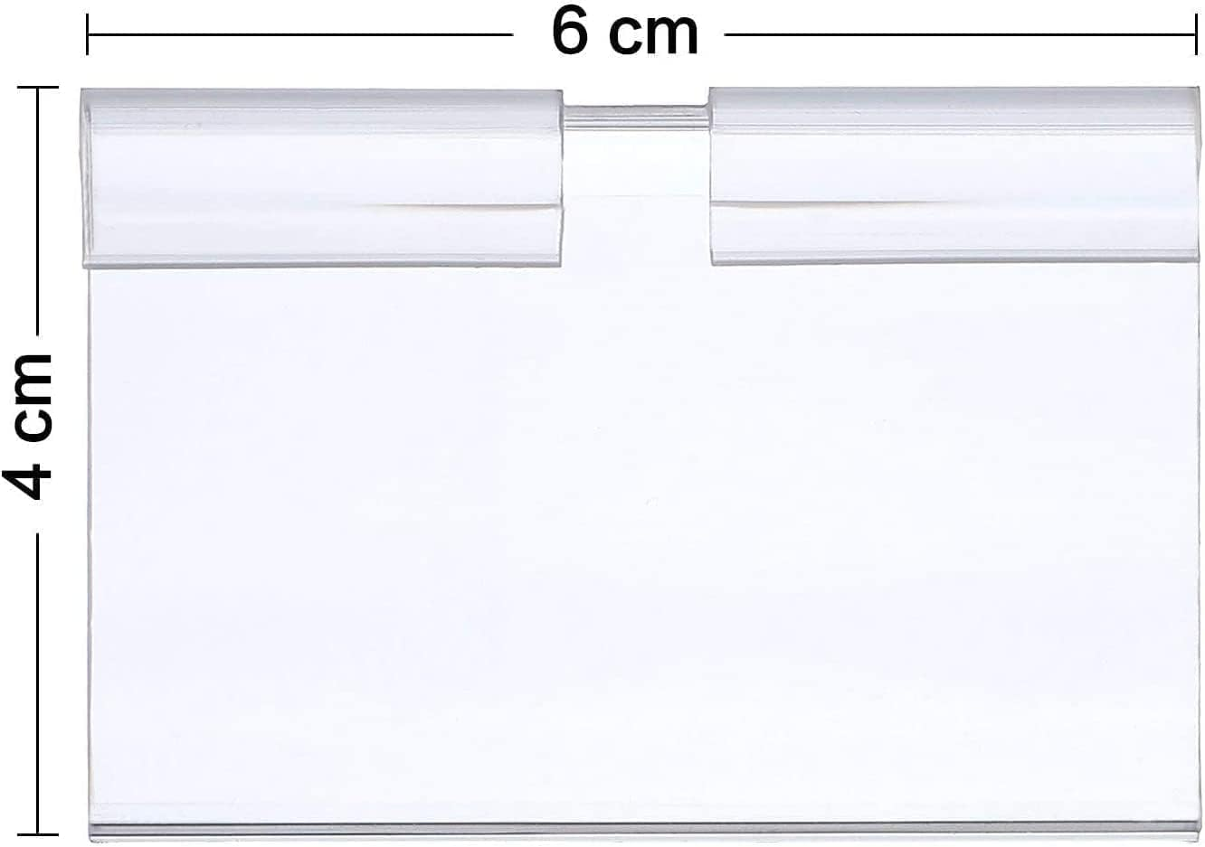 Label Holder Clear Wire Shelf Label Holders, 40Pcs Clear Plastic Label Holders Sign Display Holder Tag Label Holders, Shelf Tag Clear Sign Holder Display Labels Labels Sign Holder Shelf Label Holder image number 4