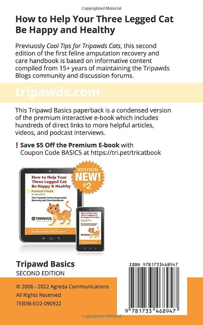 How to Help Your Three Legged Cat Be Happy & Healthy: Essentials of the Feline Amputation Recovery and Care Handbook from Tripawds image number 1