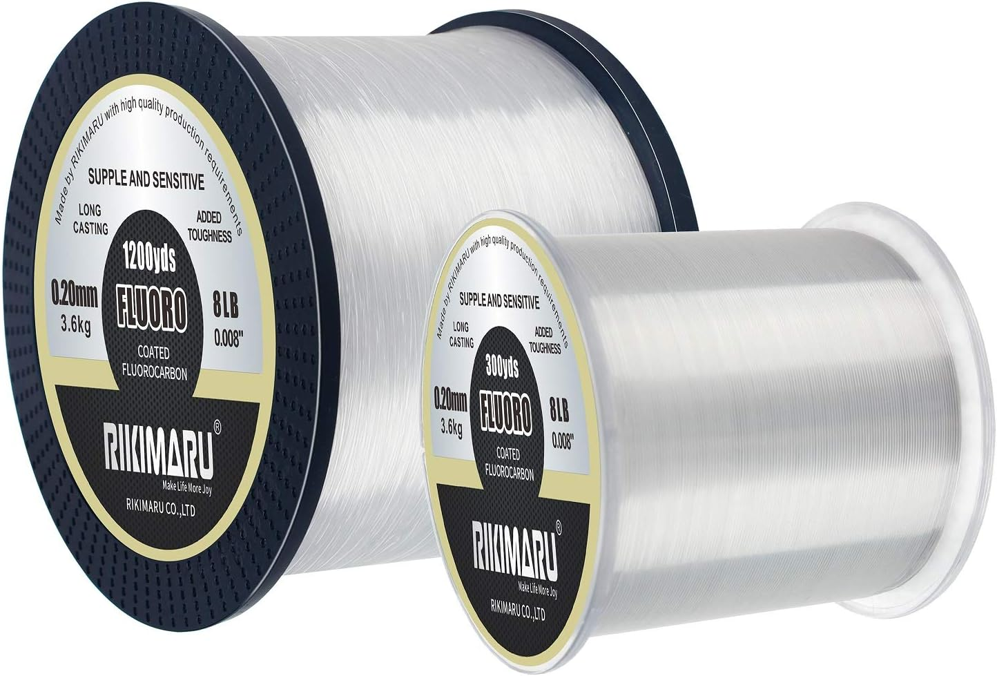 RIKIMARU Fluoro Fishing Line, 100% Soft Fluorocarbon Coated Fishing Line image number 6