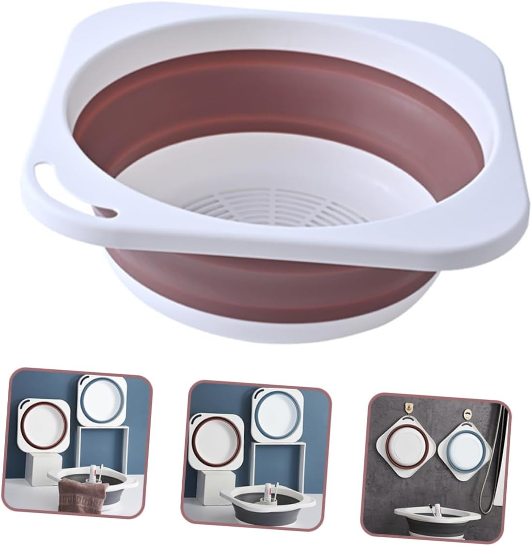 LOLIPPYY Multi-Use Wash Basin Foldable Basin for Face Vegetable Washing Storage Camping