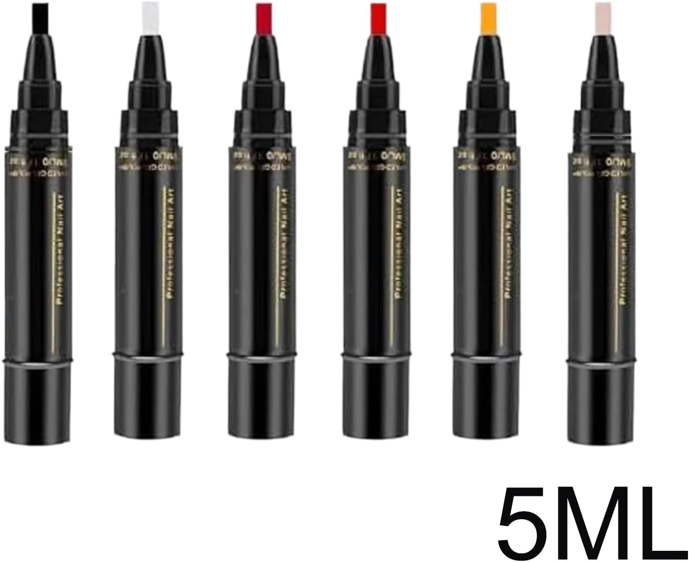 6 Colours Polishey Nail Polish Pens, Quick-Drying Uv-Free Gel Polish Set, Polish Crafts Pens for Manicure at Home and for 8 Ml - 01 image number 2