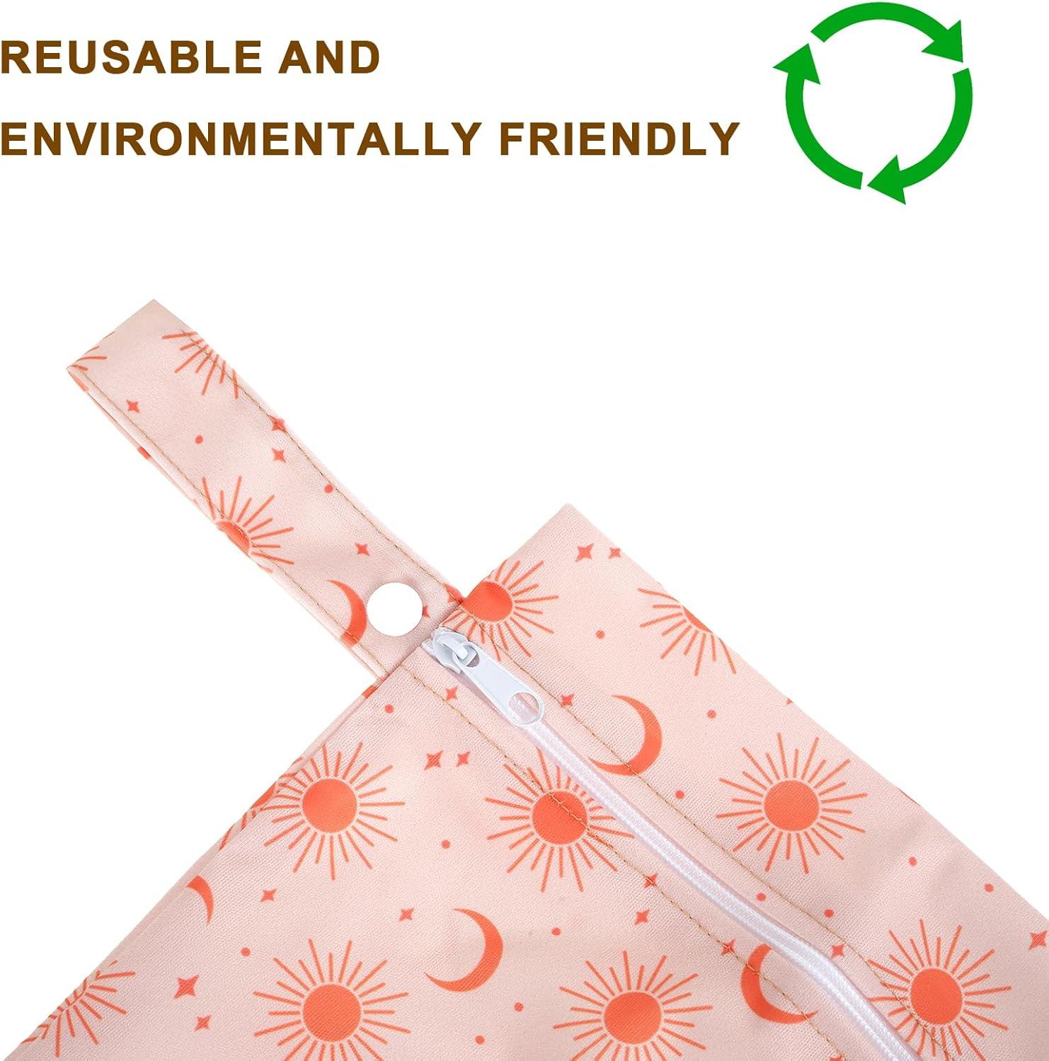 3Pcs Wet Bags with Zipper Closure Waterproof Wet Storage Bag Reusable Wet Clothes Bag Portable Bathing Suit Bags Large Capacity Wet Dry Bag for Swimsuits Baby Diapers Beach Pool (Style3) image number 3