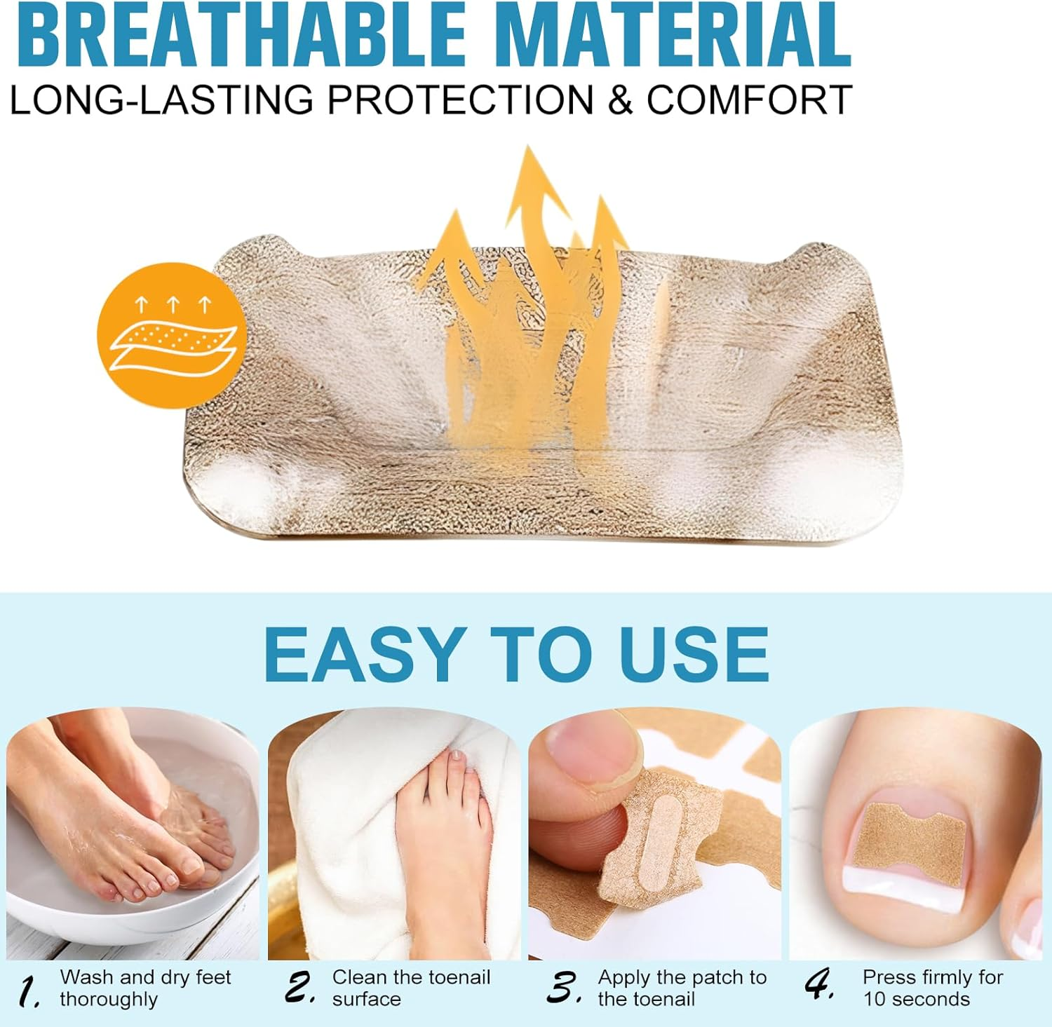 50Pcs Ingrown Toenail Care Strips &ndash; Plant-Based Toenail Support, Rapid Soothing & Comfort Boost, Natural Growth Encouragement, Breathable Design & Easy Application for Daily Use image number 1