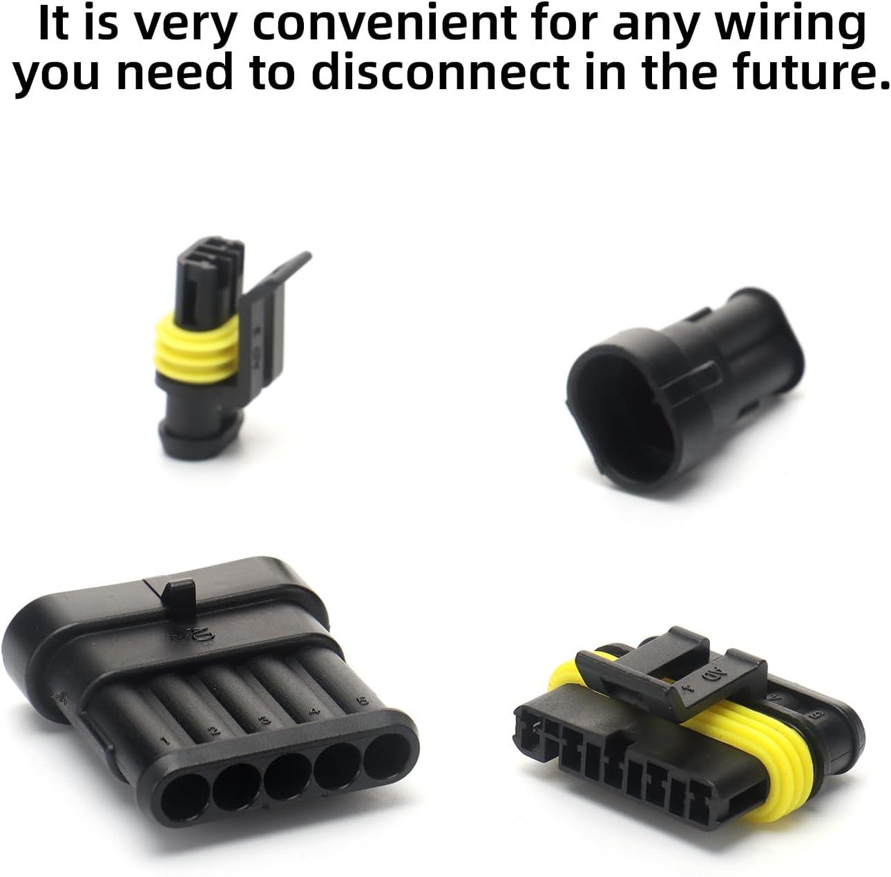 DIANN DIANN Waterproof Car Electrical Connector Terminals 708Pcs Automotive Electrical Wire Connector Plug Kit 1/2/3/4 Pin Connectors Male and Female image number 5