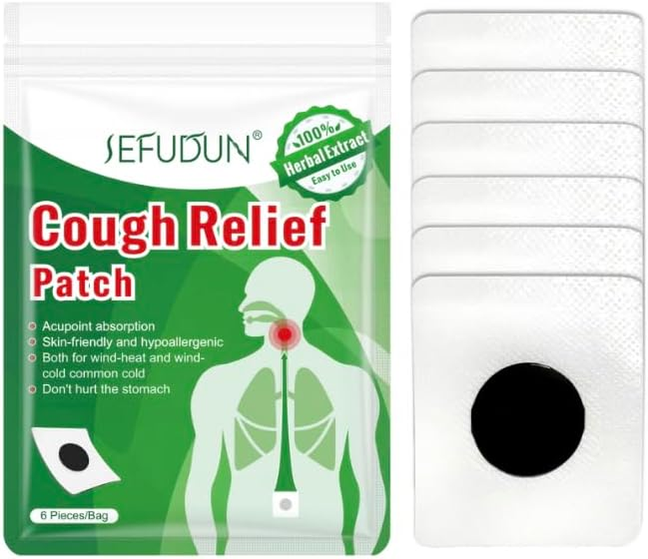 Herbal Cough Relief Patch &ndash; 100% Natural Extracts &ndash; Easy-To-Use, Skin-Friendly & Hypoallergenic &ndash; Gentle Support for Comfort &ndash; 6 Patches per Bag image number 5