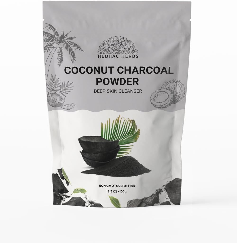 Coconut Charcoal Powder for Face and Skin | Activated Charcoal Powder | Derived from Coconut Shell | Removed Dead Skin, Impurities and Detoxify Skin (100G) image number 1