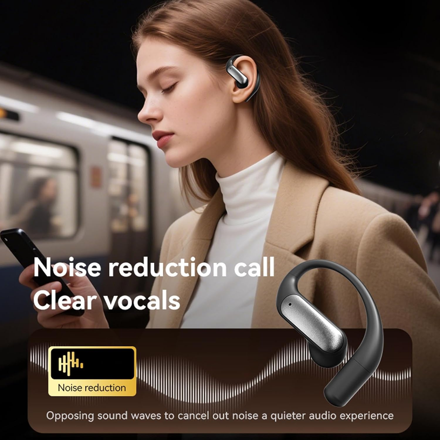 XUMIUZIY AI Real Time Translation Earbuds, 144 Languages Support & Dual Mic Noise Cancelling - Offline Translator Device for Business Meetings and Travel (Black) - Purple image number 6