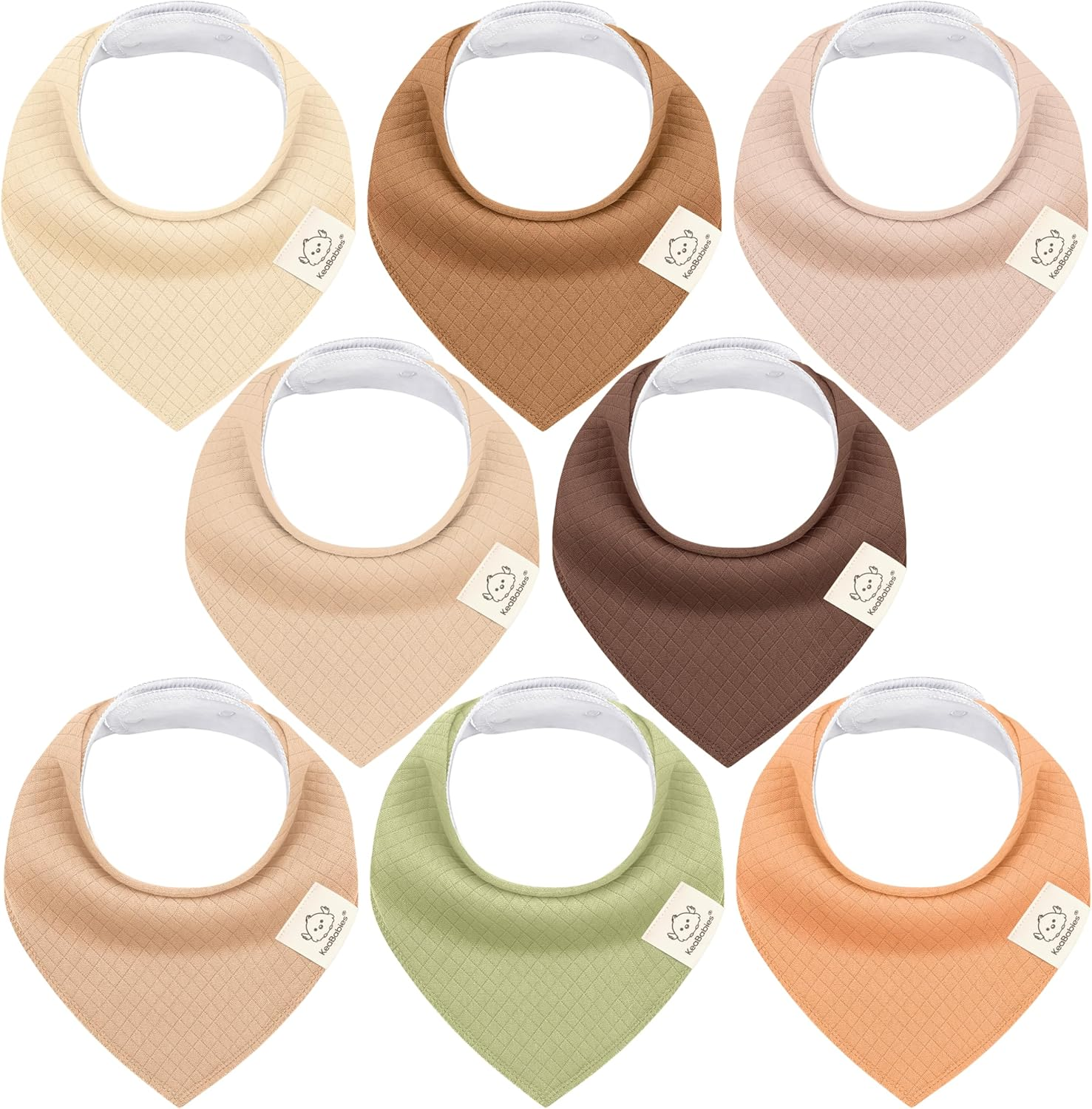 8-Pack Organic Baby Bandana Bibs for Girls - Super Absorbent Baby Dribble Bibs for Drooling and Teething Infant, 100% Cotton Extra Soft for Newborn, Infant 0-36 Months (Eclipse)