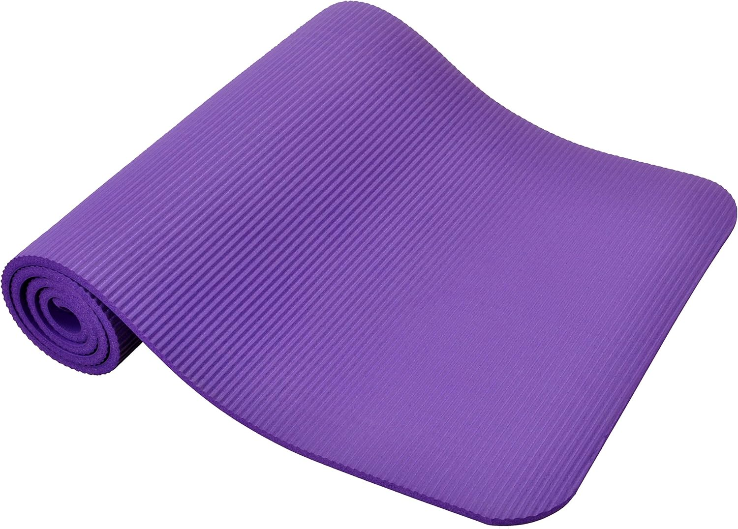 Signature Fitness 1/2-Inch Extra Thick High Density Anti-Tear Exercise Yoga Mat with Knee Pad and Carrying Strap, Multiple Colors image number 3