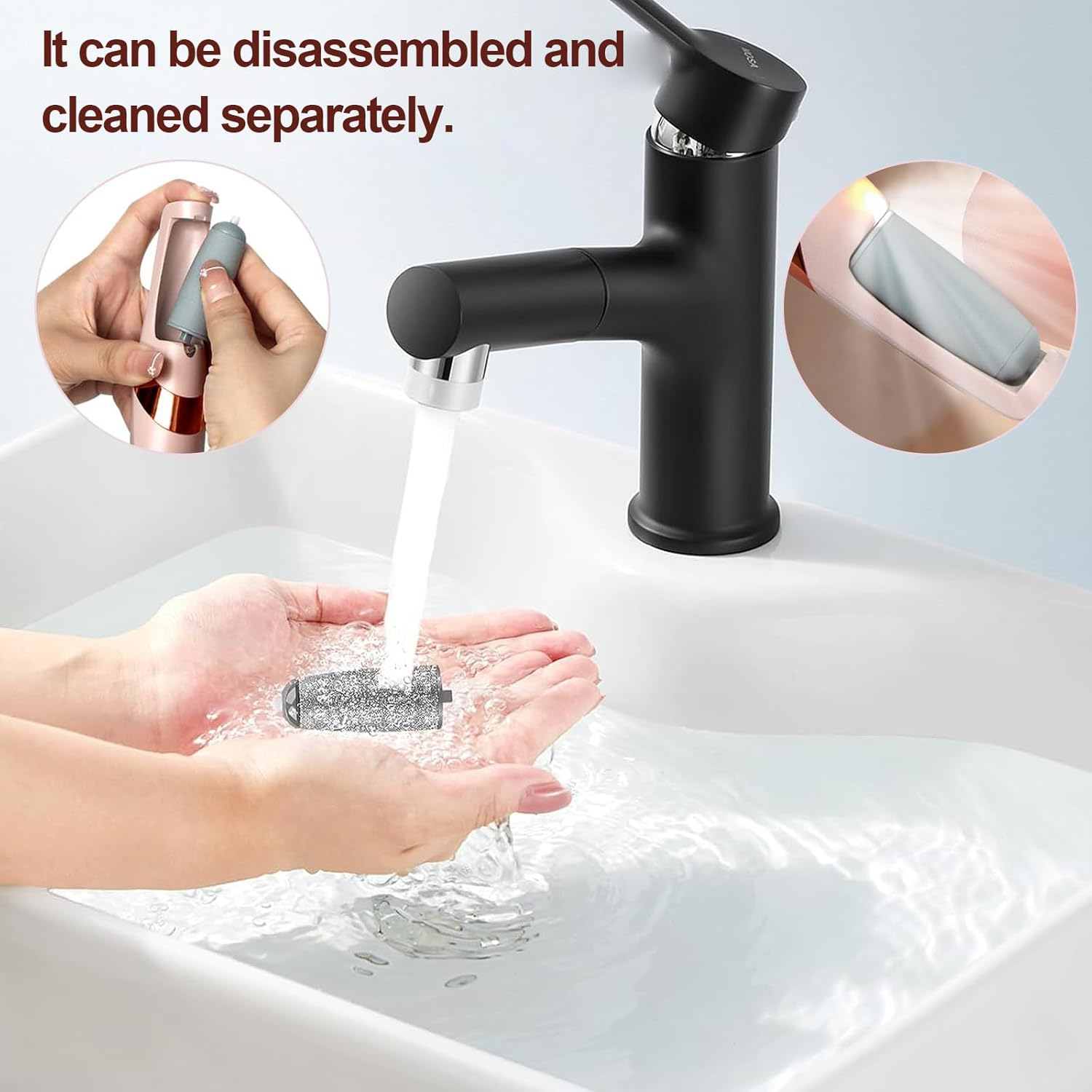 Trrtdo Electric Foot File Callus Remover for Feet - Rechargeable Electric Callus Shaver Foot Exfoliator Tool Pedicure Kit to Remove Dry Dead Skin Smoother Feet (Pink) image number 2