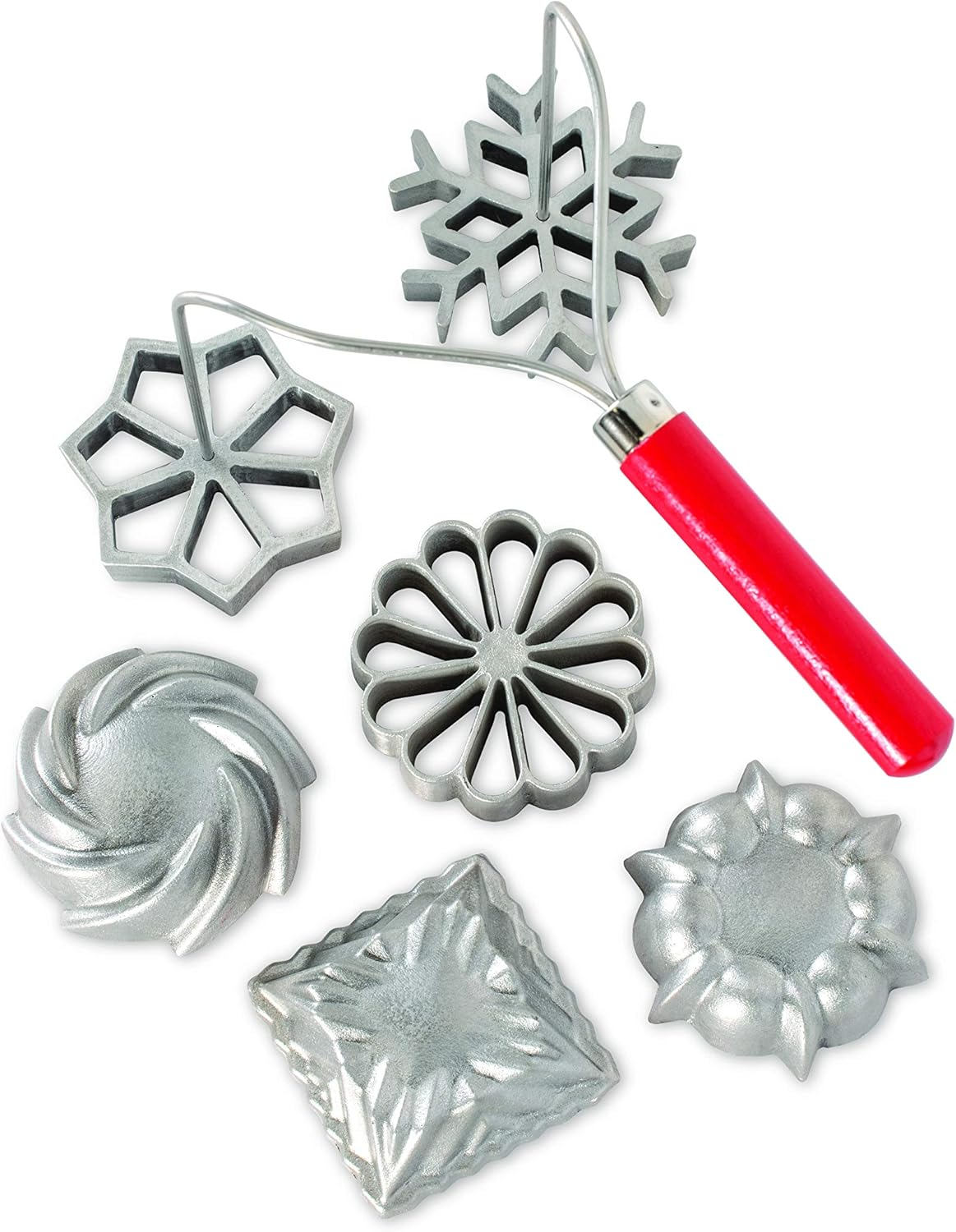 Nordic Ware Swedish Rosettes & Timbale Set, 6 Pieces, Silver image number 1
