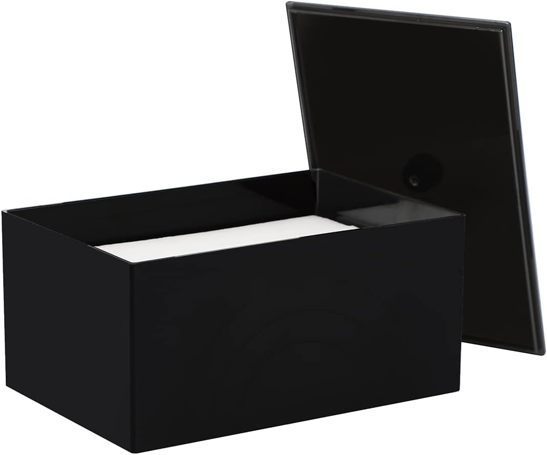 Zoocatia Farmhouse Laundry Dryer Sheet Holder Clear Detergent Pods Container Dryer Balls Dispenser with Lid, Organization and Storage Box for Laundry Room, Bedroom, Desk, (WEN451-1)