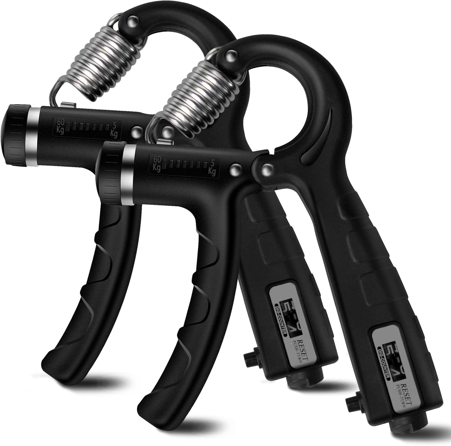 Spardar Electronic Counting Grip Strengthener with Double Spring, 5-165 Kg Adjustable Forearm Exerciser, Advanced Gripper for Strength/Recovery/Knuckle Training for Men and Women image number 1