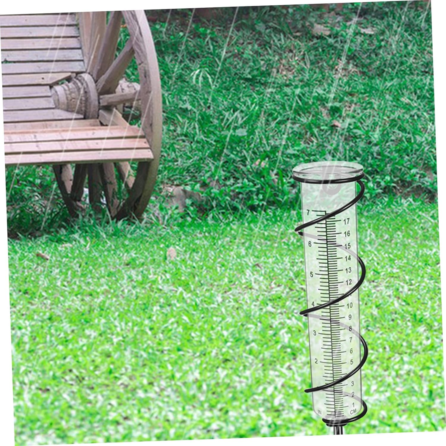 Ibasenice 3Pcs Plastic Rain Gauge with Clear Scale Crack-Resistant Outdoor Water Gauge for Accurate Rainfall Measurement in Garden Deck Lawn and Patio image number 1