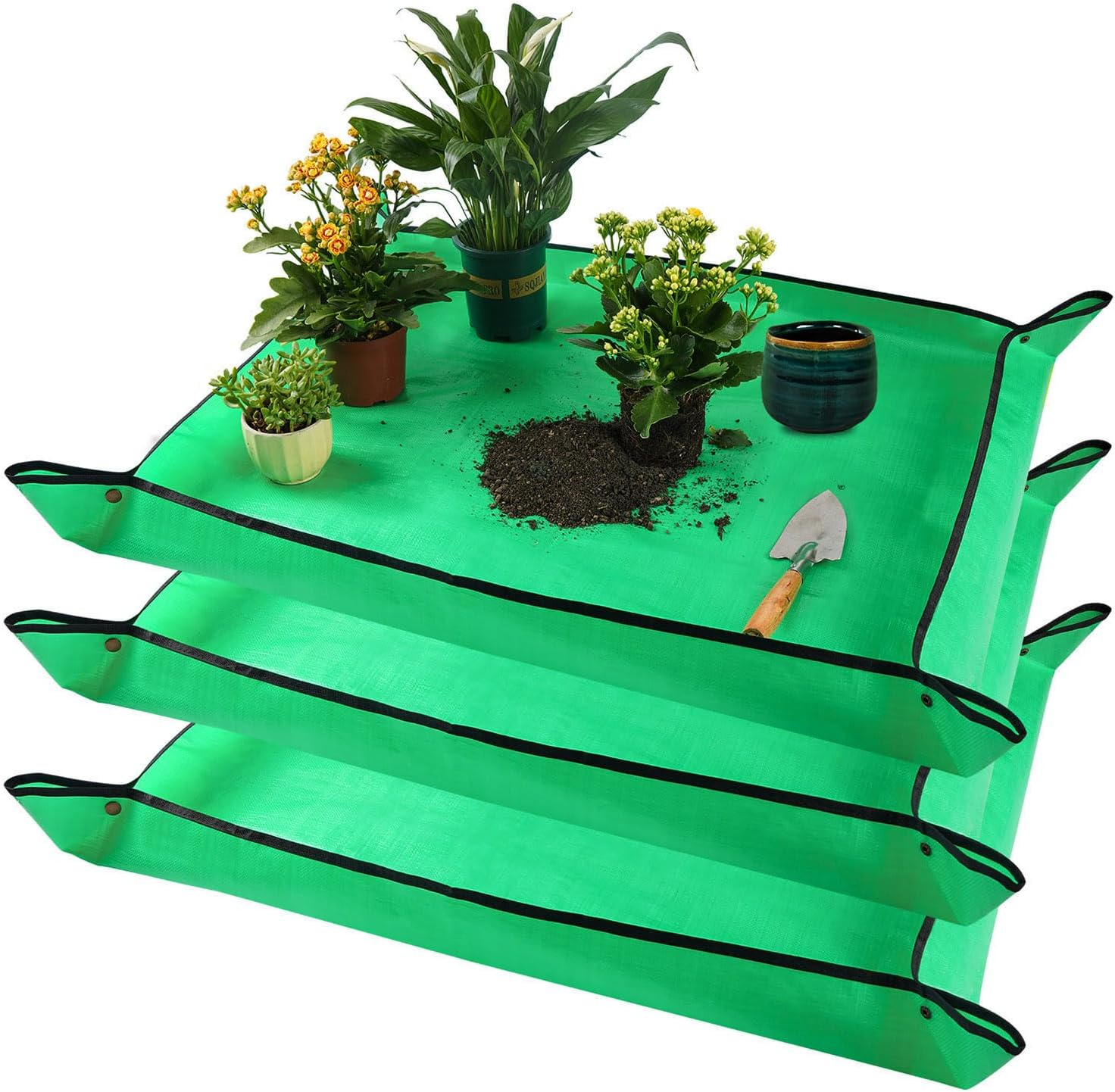 2 PCS 43.5" X 29.5" Extra Large Repotting Mat for Indoor Plants Transplanting and Dirt Control Plant Gift for Plant Lovers