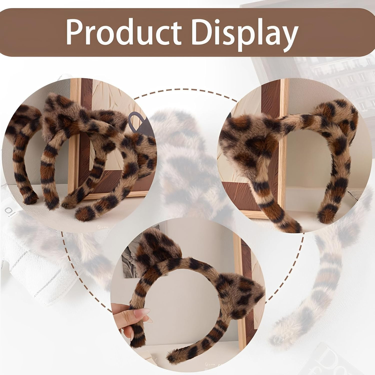 Women'S Headband, Face Washing Headband, Hair Band, Cosmetic Headband, Elastic Face Wrist Washing Band, Hair Accessories for Washing Face (Leopard Print Style) image number 3