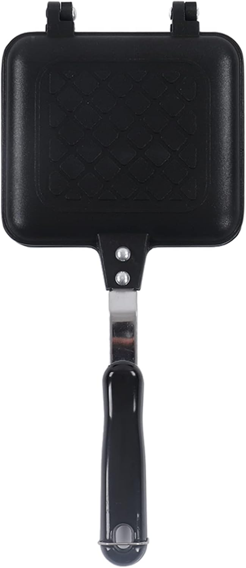 Lwuey Stovetop Sandwich Maker, Grilled Sandwiches Panini Maker Pan with Non Stick Plates Aluminum Flip Double Sided Pan Toasted Frying Pans Press Baking Pot Toaster Grilling Breakfast Home Kitchen image number 2