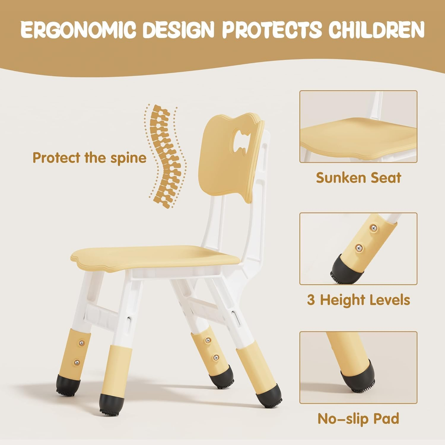 Kids Table and 2 Chairs Set, Height Adjustable Toddler Desk and Chair Set, Graffiti Desktop, Classroom/Daycare/Home, Children Multi-Activity Table image number 2