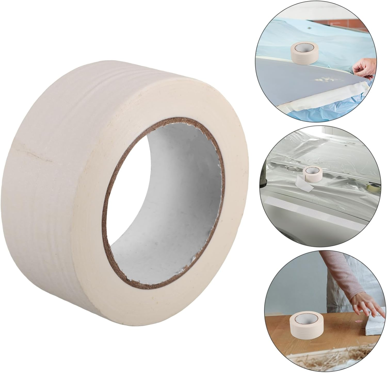 Hohopeti Automotive Masking Tape Painters Tape Roll Paint Masking Paper for Painting Delicate Surfaces