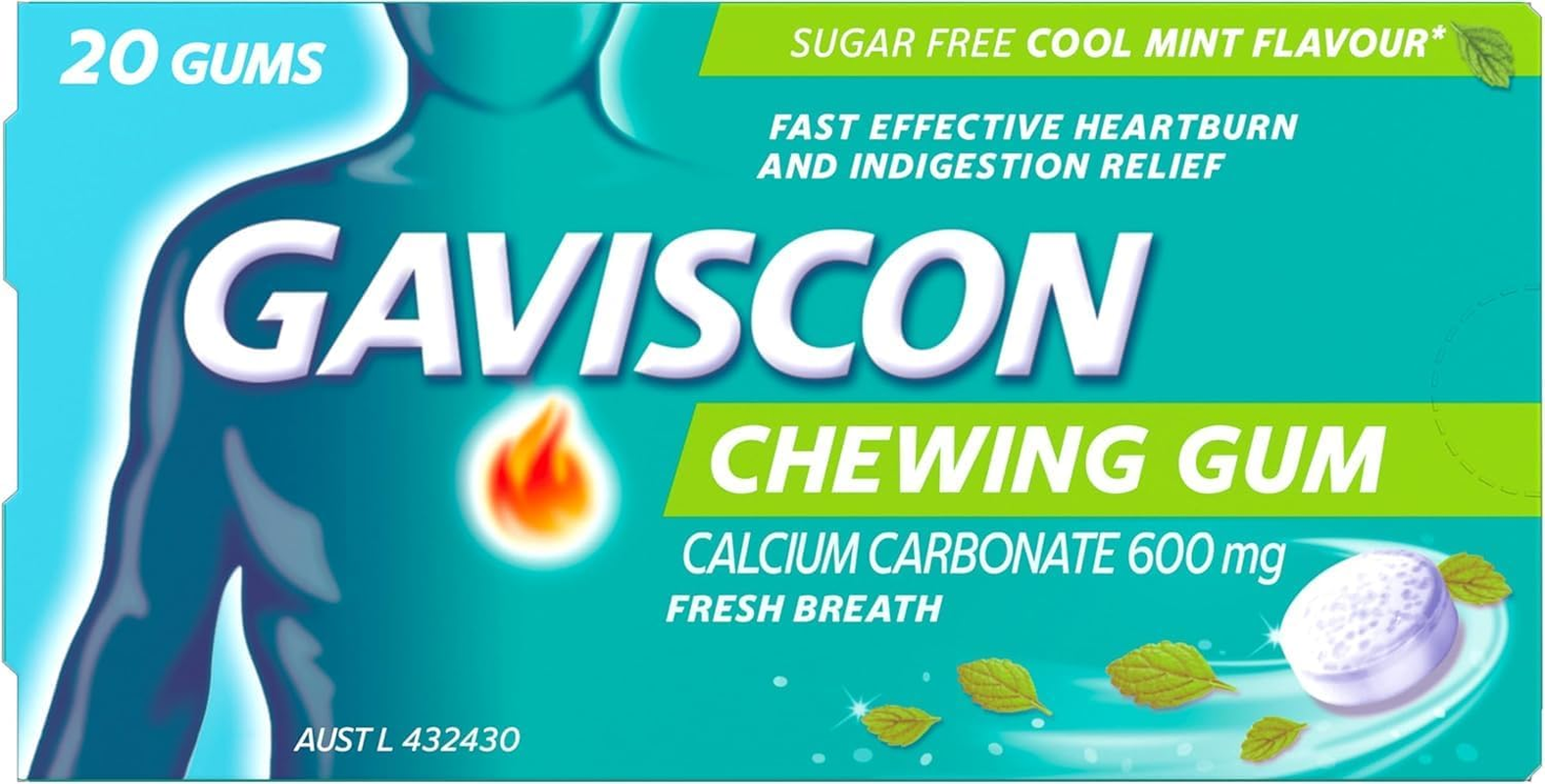 Gaviscon Chewing Gum Cool Mint 20S image number 3