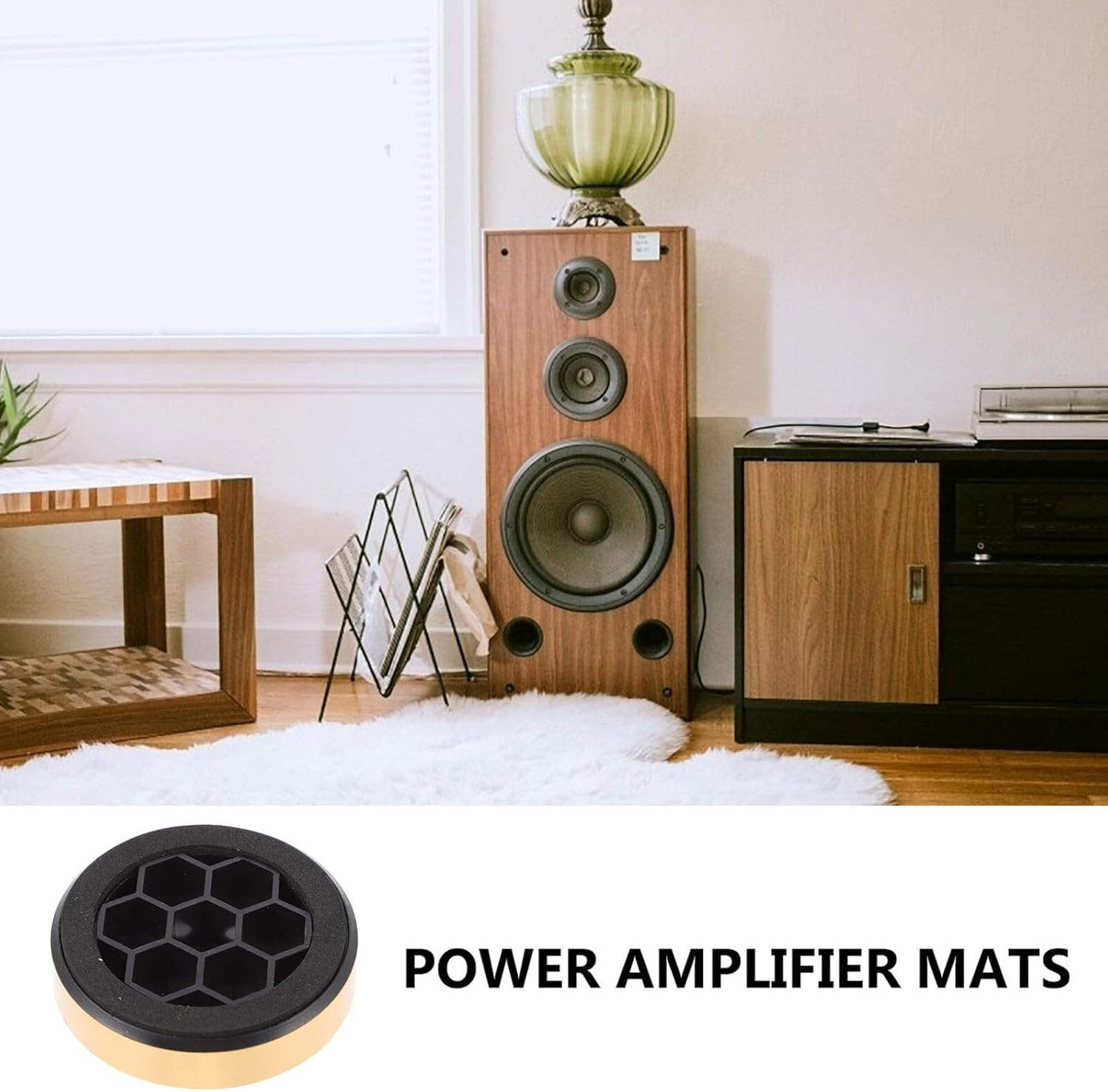 Sewroro 12Pcs Amplifier Foot Isolation Pads Speaker Feet Base for Hifi Amplifier Plastic Chassis Stand Gold 57X13Mm for Home Audio Equipment image number 5