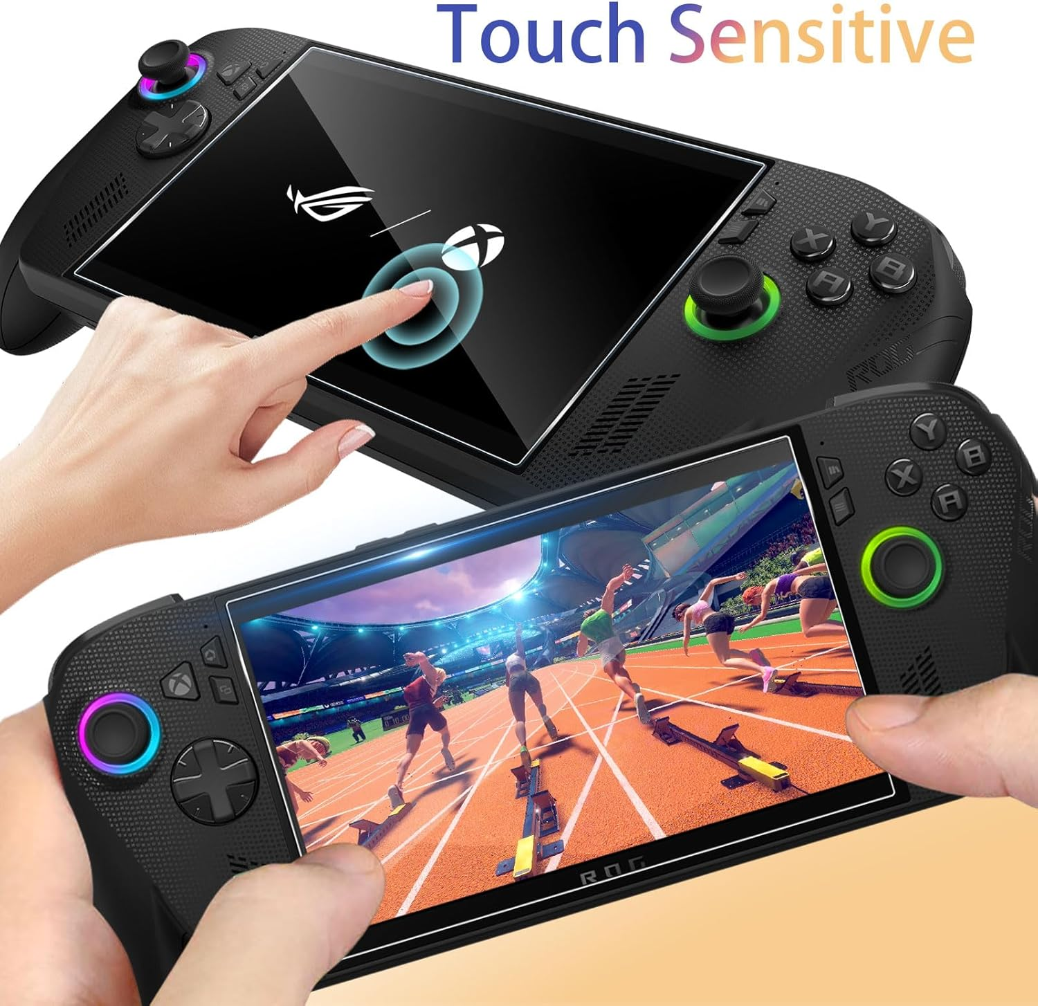 Aerku Pack of 2 Screen Protectors for ASUS ROG Xbox Ally/Rog Xbox Ally X for Tempered Glass, 0.33 Mm Ultra Clear Film, 9H Hardness Screen Protector, Anti-Bubble, Anti-Scratch Protective Glass image number 2