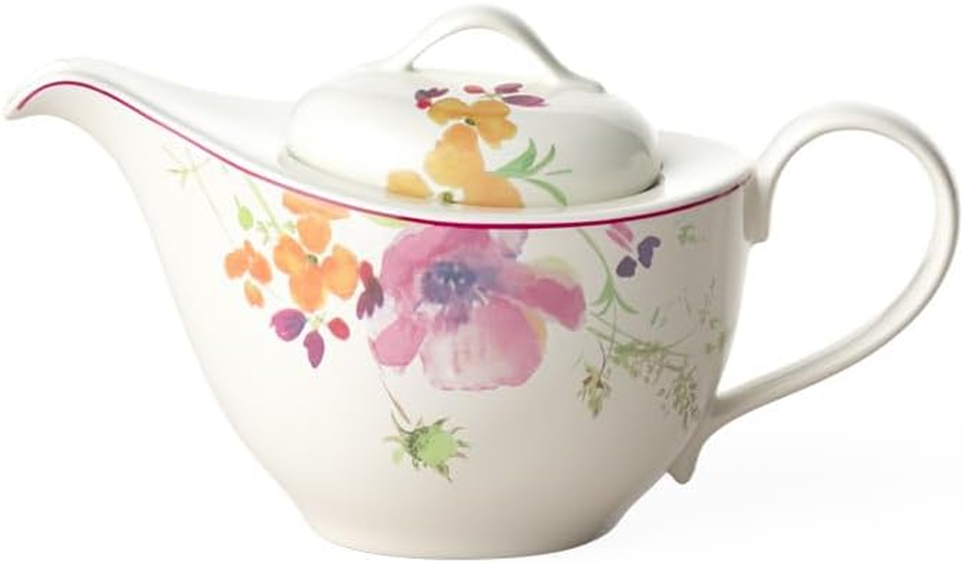 Villeroy & Boch Mariefleur Tea Teapot, 620 Ml, Height: 13.5 Cm, Premium Porcelain, Multicolour, Pink, Green and Orange image number 2