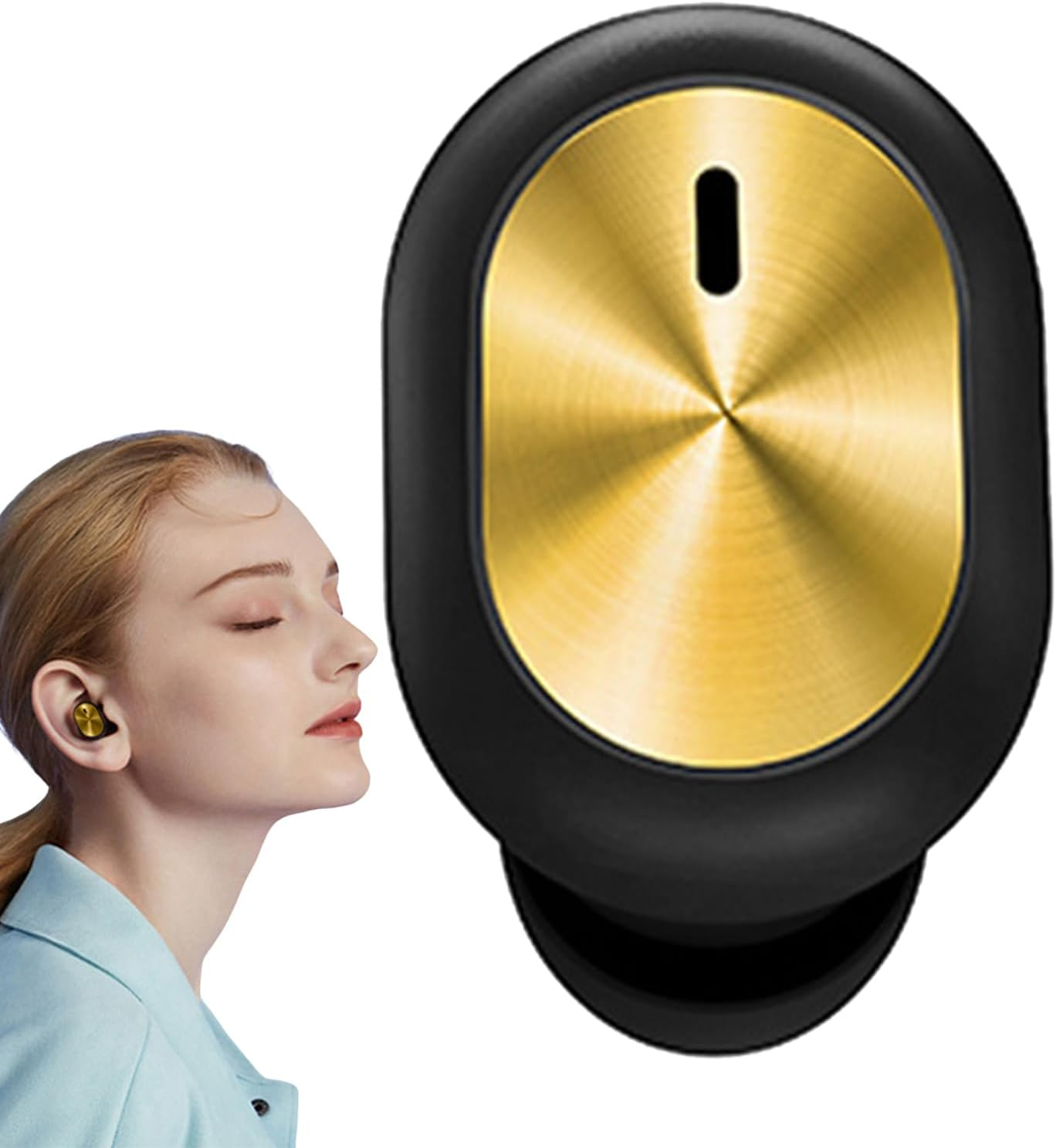 Hkuoeue Wireless Earbuds - Single In-Ear Wireless Earphone - Calls Meetings Mini Earbuds for Men Women Driving Travel Running Cycling Workout Gym Studying Jogging image number 2