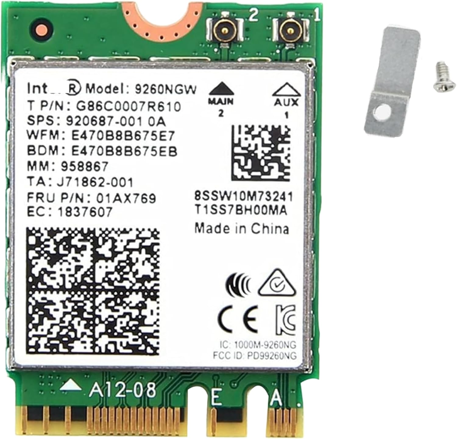 Dual Band Wireless 9260 AC Wifi Card | Wireless Network Card 9260NGW 1.73Gbps Bluetooth 5 Suitable for Phone Windows 10 64 Bit * Google Chrome Operating System Linux (9260 M2) image number 3