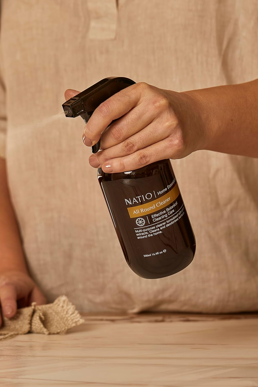 Natio Australia Home Essentials All round Cleaner 500 Ml - Botanical Cleaning Care Non-Toxic Multi-Purpose Cleaner - Antimicrobial Tested, Plant Based, Cruelty Free & Made in Australia image number 1