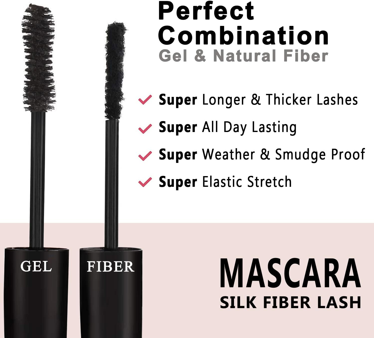 Youngfocus 3D Fiber Lash Mascara-With Fiber Mascara 3D Mascara Thickening Lengthening Natural Non-Toxic Smudge Proof & Hypoallergenic Ingredients image number 5