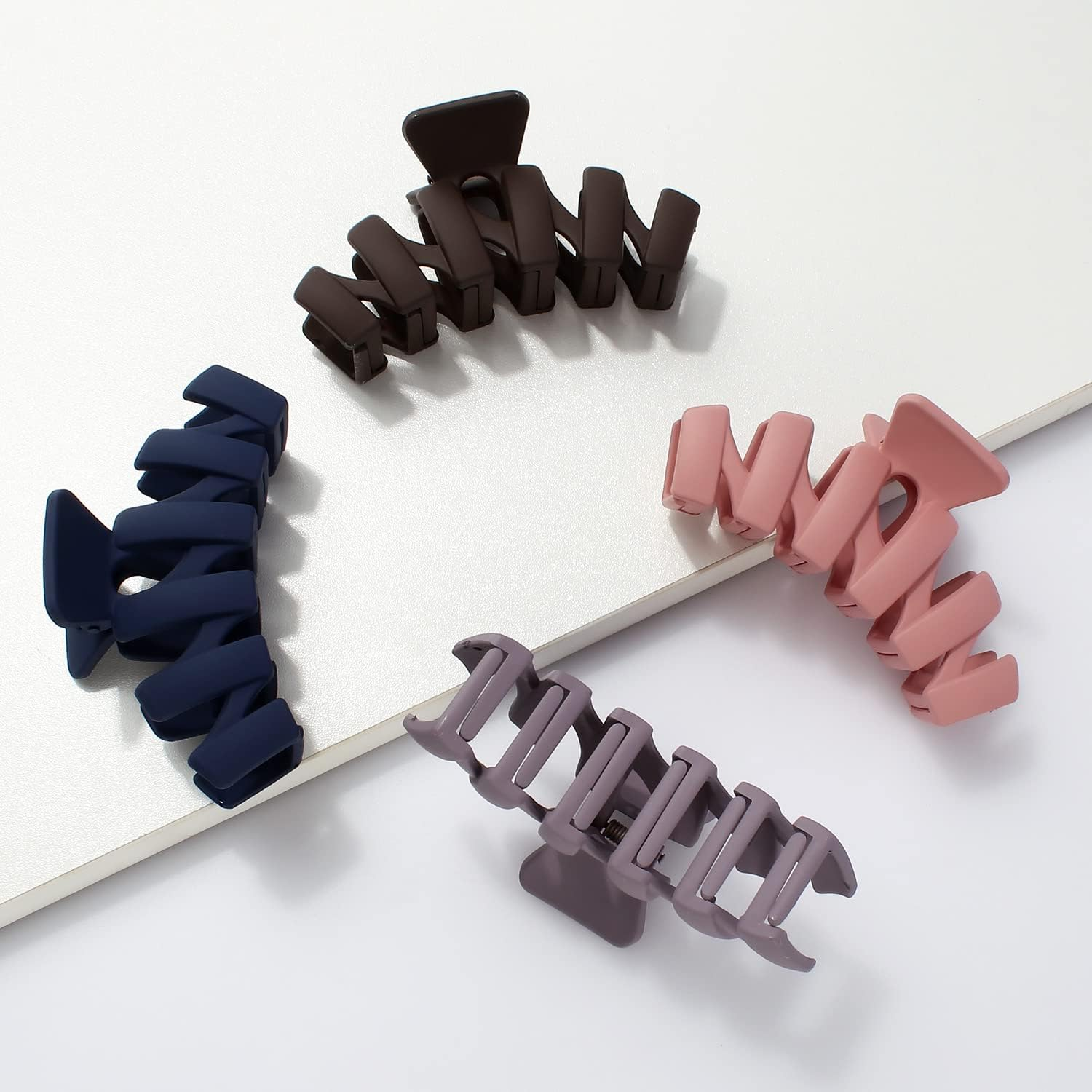 Supoo 4Pcs Large Claw Hair Clips for Thick & Thin Hair - 4.3" Strong Hold Jumbo Matte Banana Jaw Clips, Cute Hair Accessories & Gifts - Black,Green image number 2