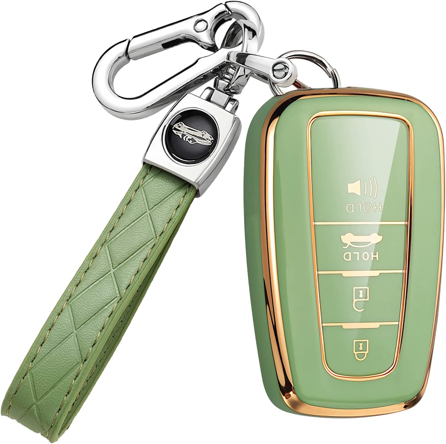 Toyota Camry RAV4 Highlander Corolla Avalon C-HR Prius GT86 Key Fob Cover, Premium Soft TPU 360 Degree Protector, Gray