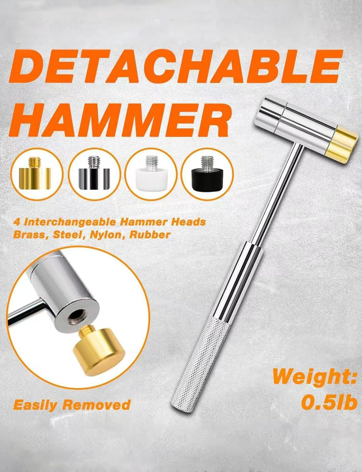 21 Pcs Punch Set, Rolling Pin Stamping Kits, Made of Solid Materials, Including Steel Punches and Hammers (Without Workbenches) image number 5