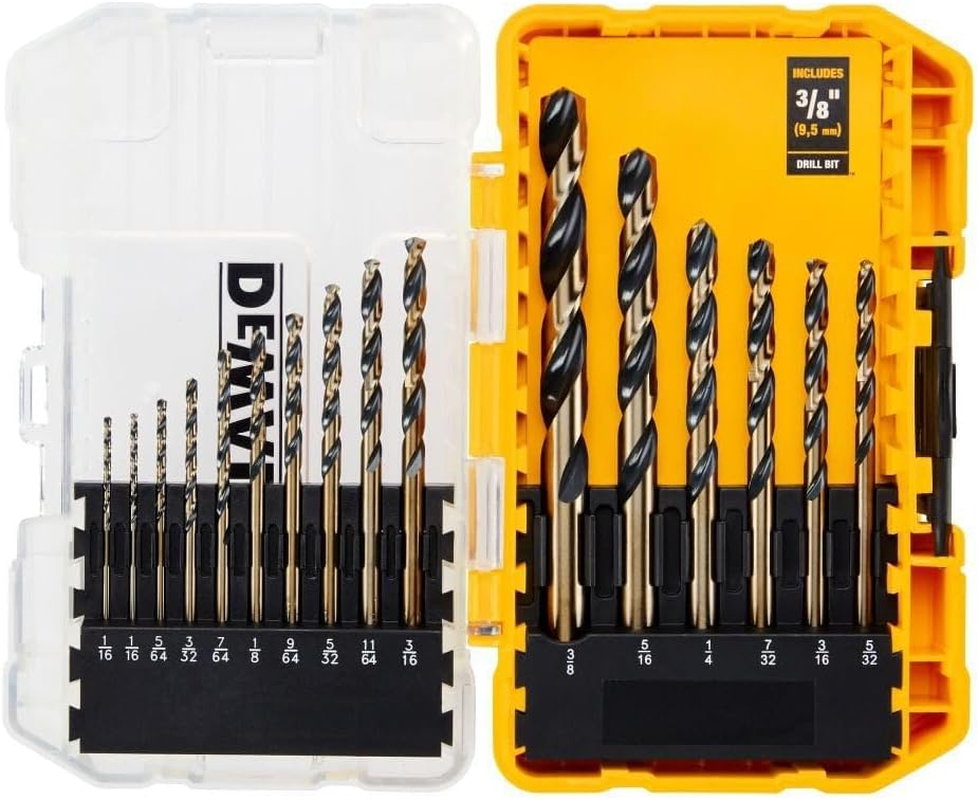 DEWALT DW1167 17-Piece Black-Gold Split-Point Twist Drill Bit Assortment image number 4