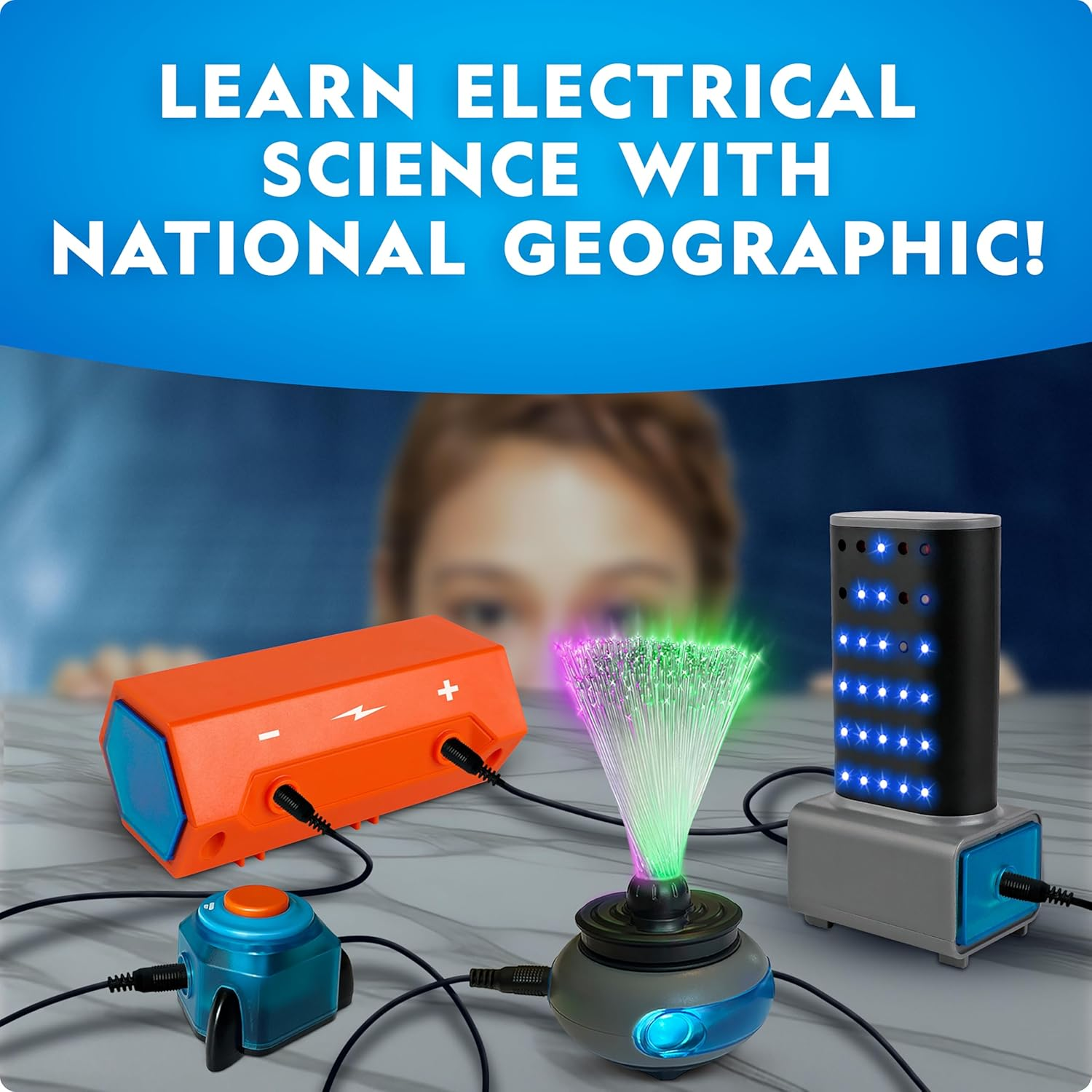 National Geographic Circuit Maker - Electronics Kit for Kids with 120 Electrical Projects, STEM Toy, Electronic and Electrical Circuit Projects, Electricity Kit image number 1